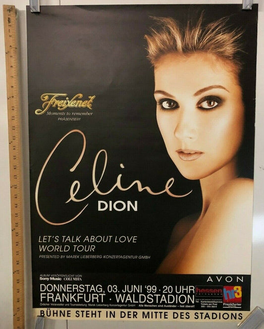 Celine Dion Let's Talk About Love World Tour Poster 1999 In Frankfurt Pop