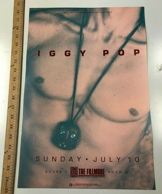 Bill Graham - 1988 - Iggy Pop @ The Fillmore Original Classic Punk Rolled Stooge