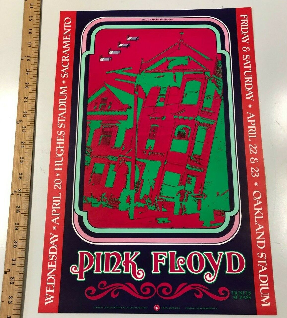 Bill Graham - 1988 - Pink Floyd In Sacramento & Oakland California Original 