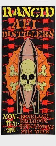 Alan Forbes - 2000 - Rancid Concert Poster Roseland Ballroom - New York City, NY