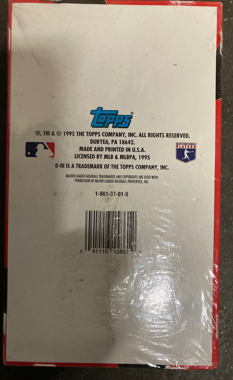 1995 Topps Dimension III D3 Baseball Series One (1) Unopened Hobby Wax Box 24 Ct