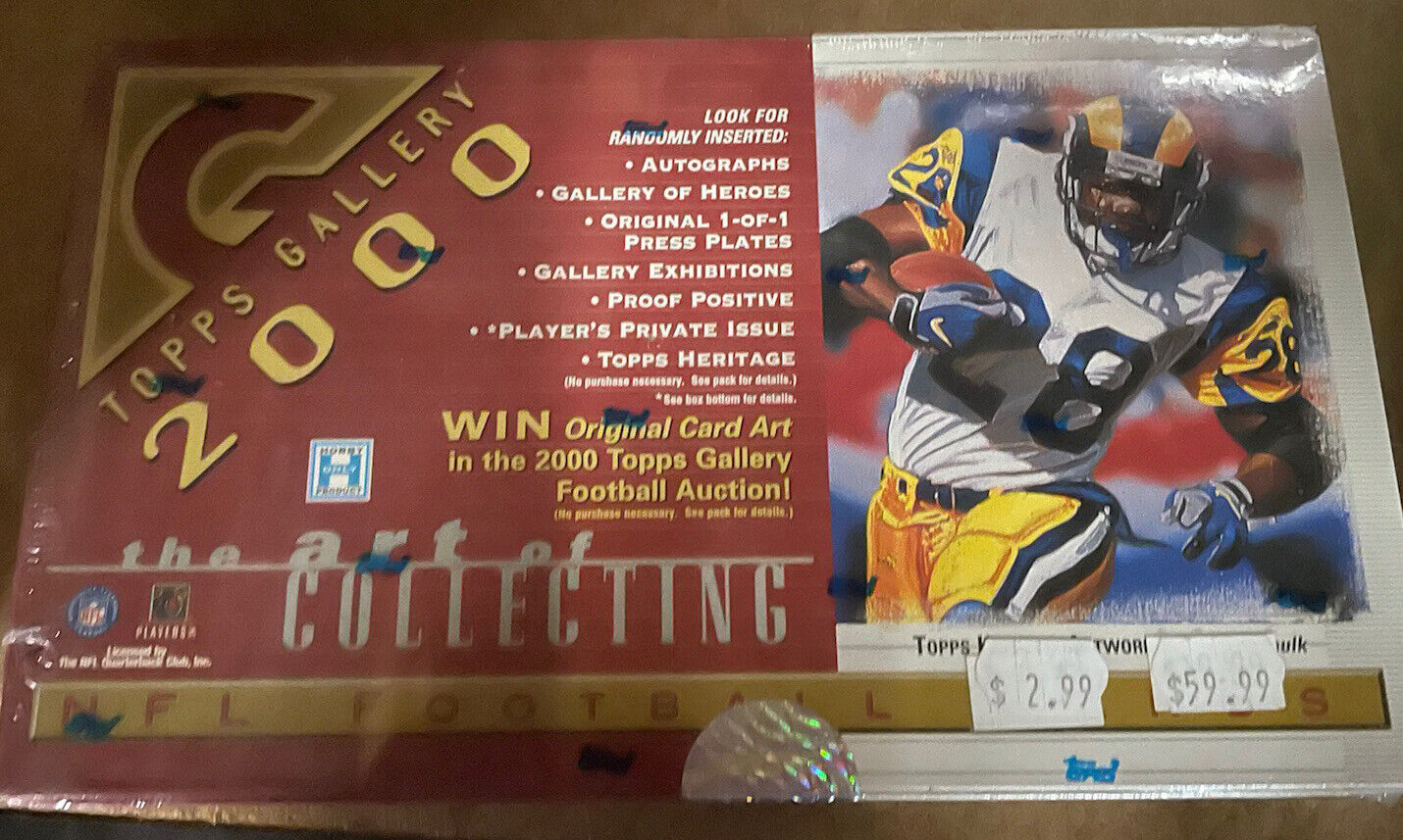 2000 Topps Gallery Football Hobby Box With Heritage Artwork Jamal Lewis Rookie