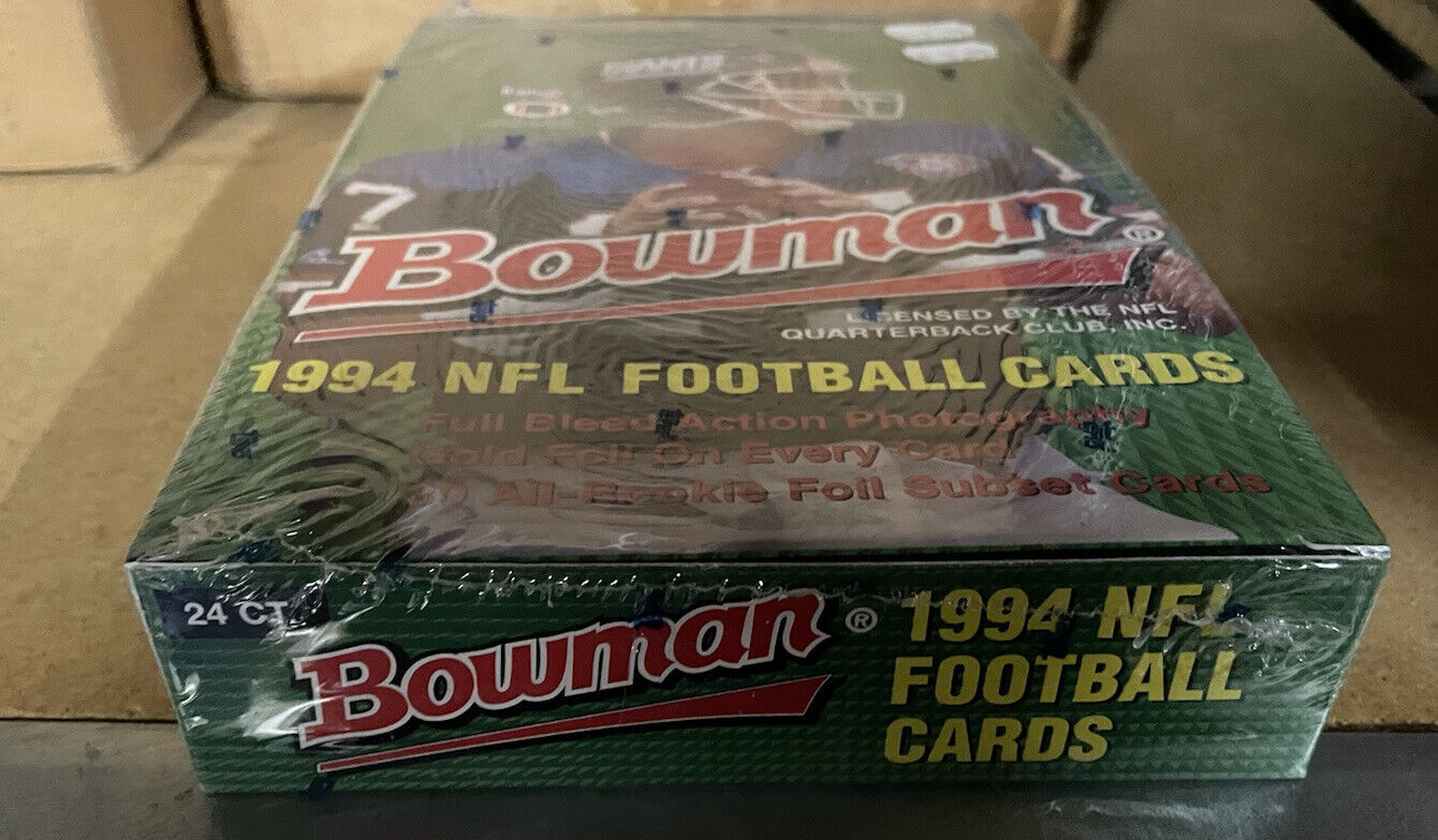 1994 Bowman Football Factory Sealed Box - 24/12 Card Packs - Marshall Faulk RC