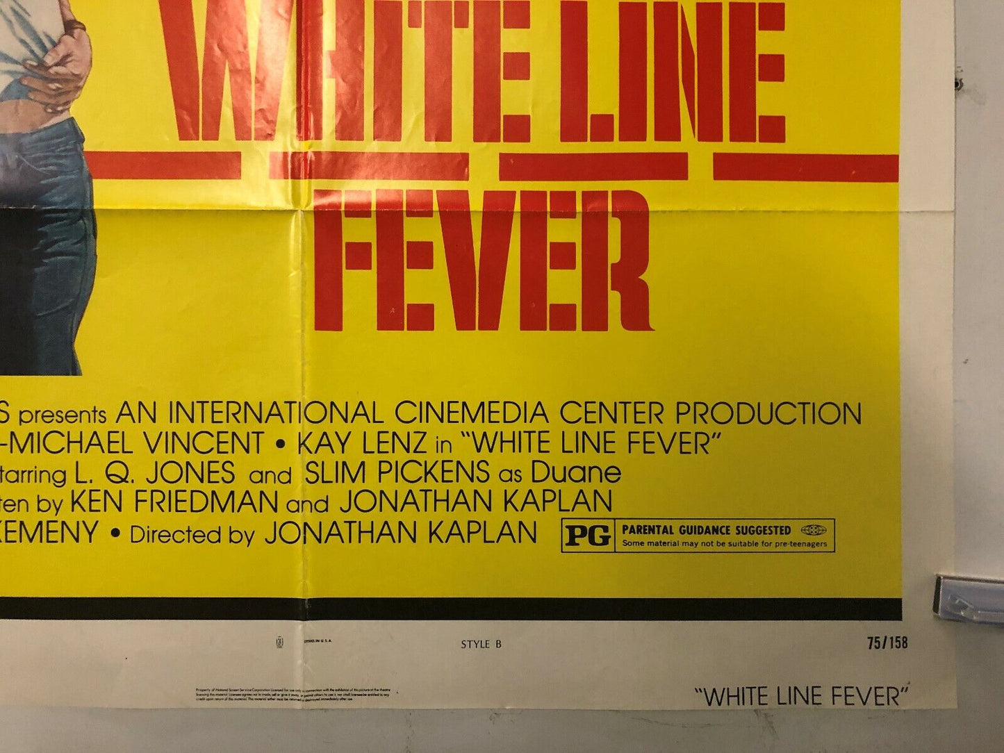 White Line Fever (Columbia, 1975). One Sheet (27" X 41") Style B. Action