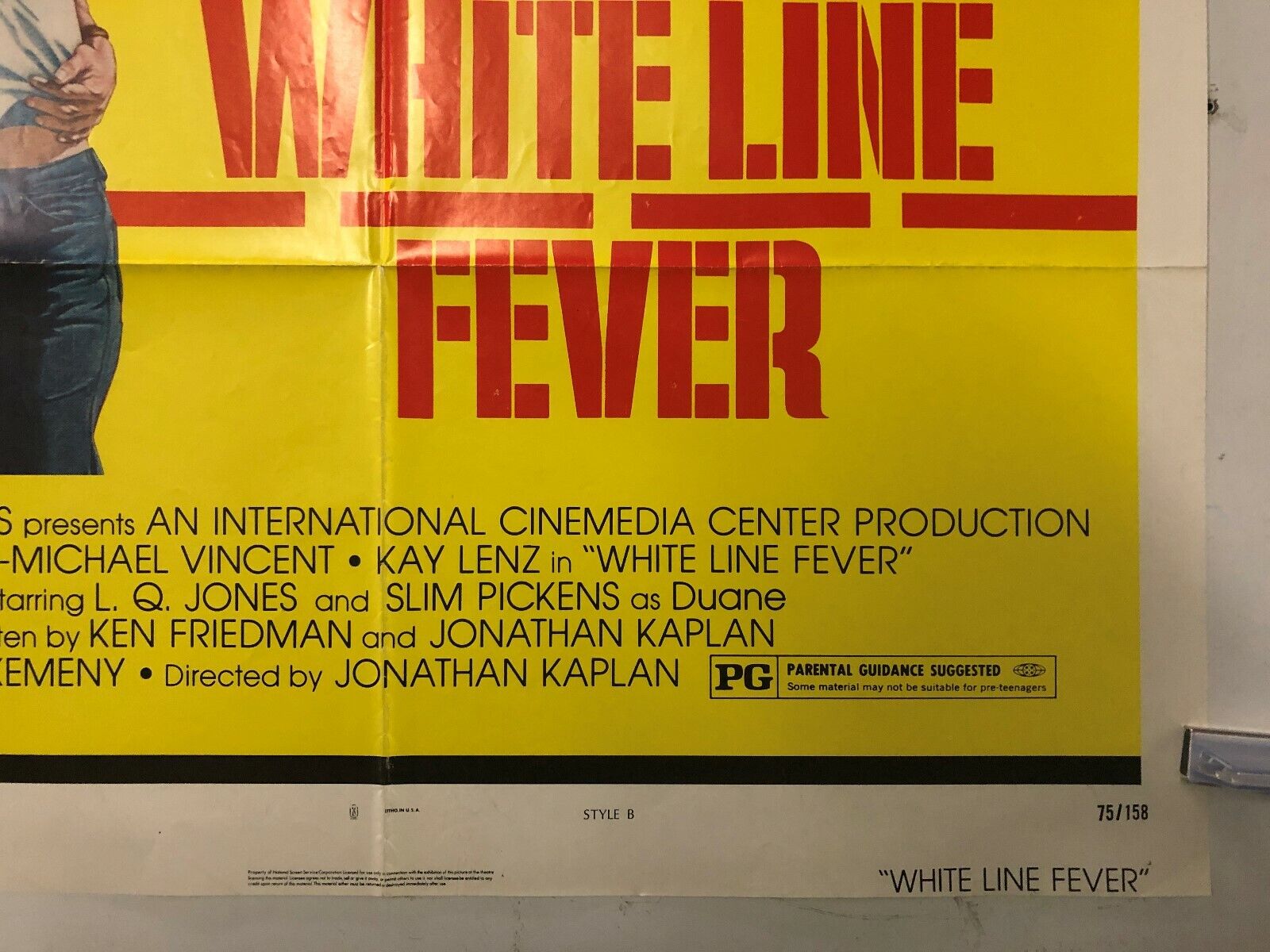 White Line Fever (Columbia, 1975). One Sheet (27" X 41") Style B. Action