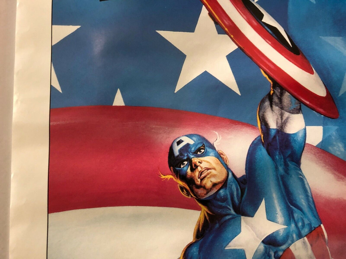 COMIC BOOK POSTER "Captain America" 1990 Dusko Printed In USA Marvel Hero