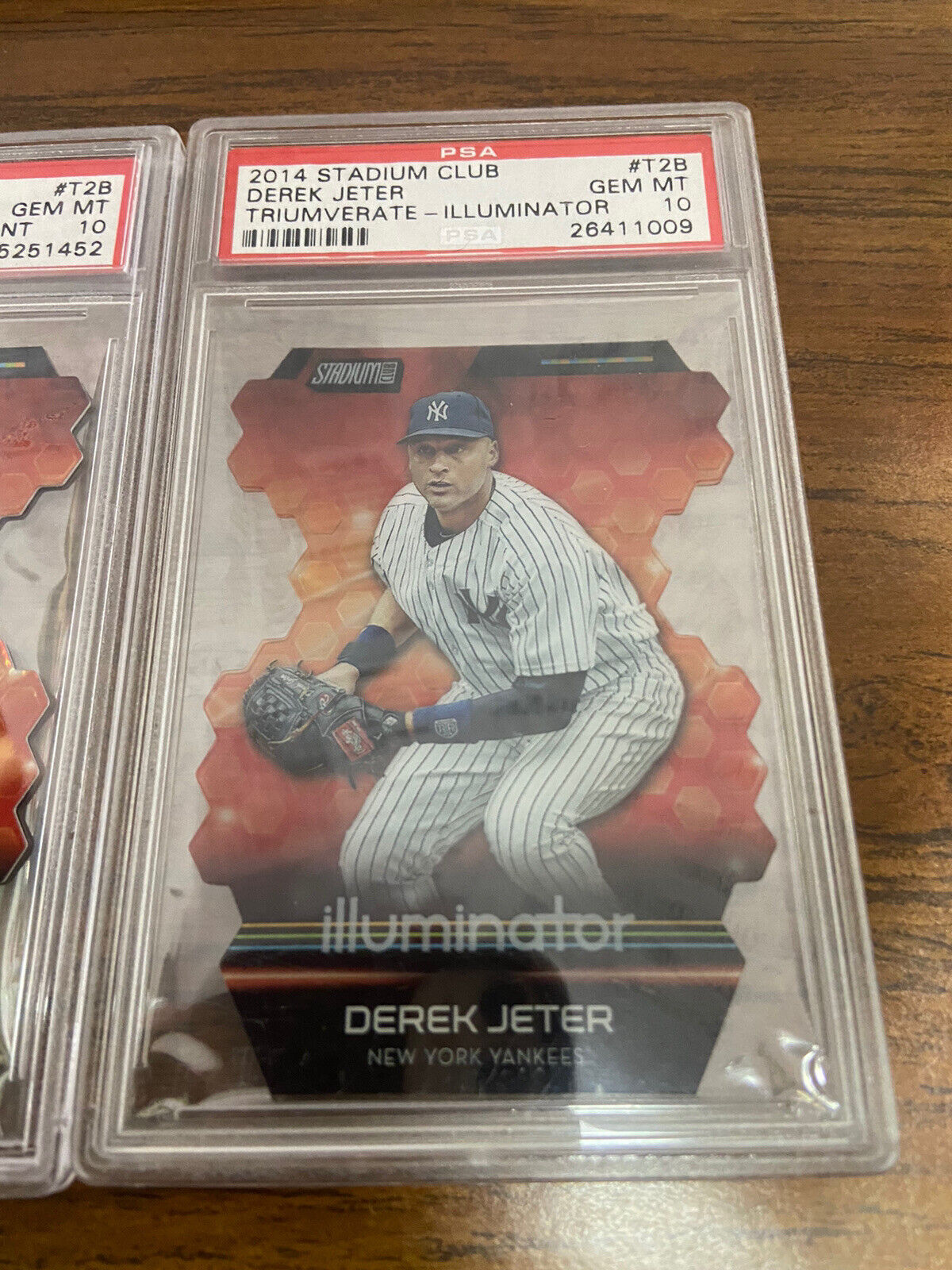 2014 STADIUM CLUD DEREK JETER TRIUMVERATE SET CARD'S # T2B PSA 10 GEM MINT POP 1