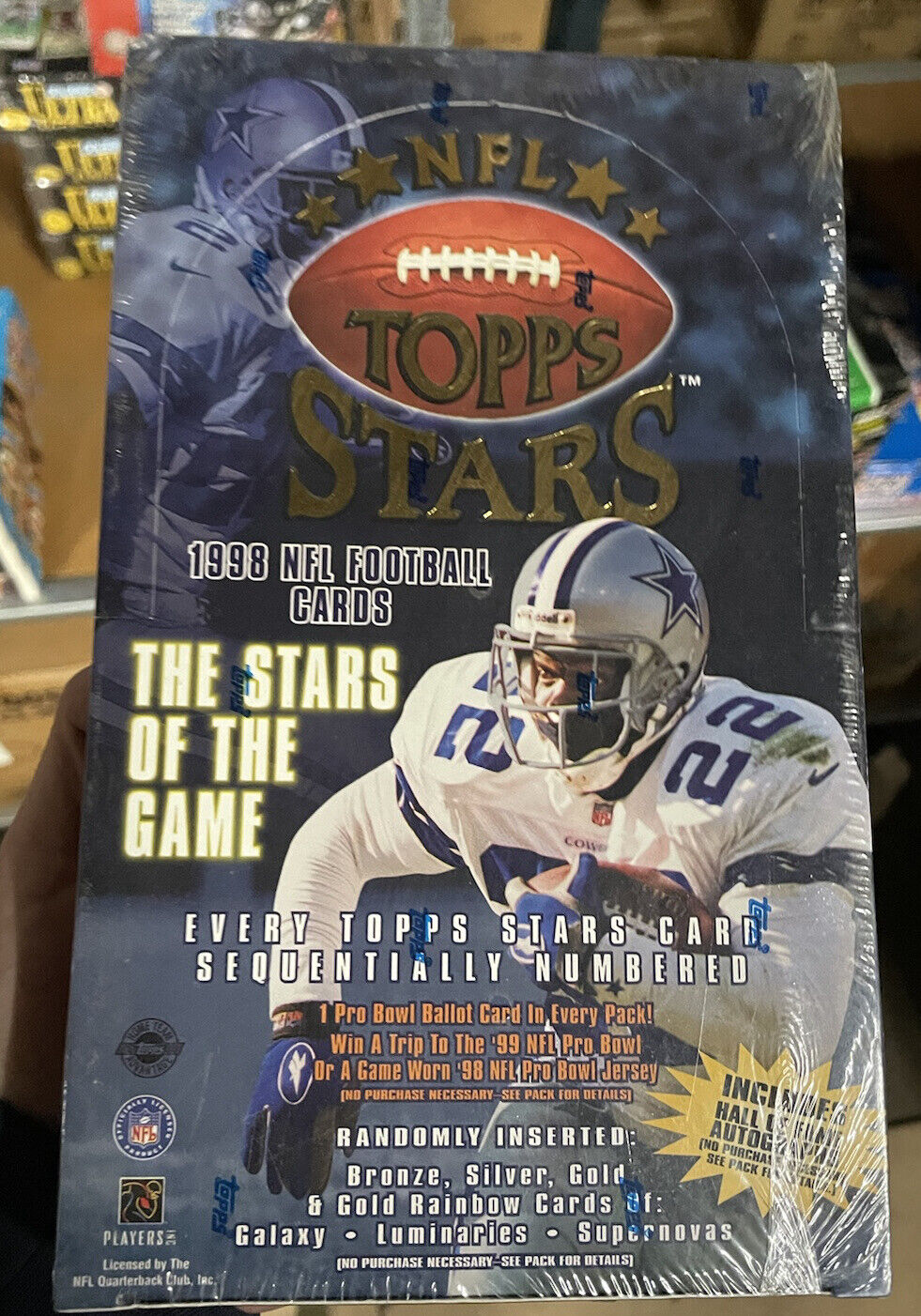 1998 Topps Stars NFL Factory Sealed Hobby Wax Box Gold Rainbow Peyton Manning