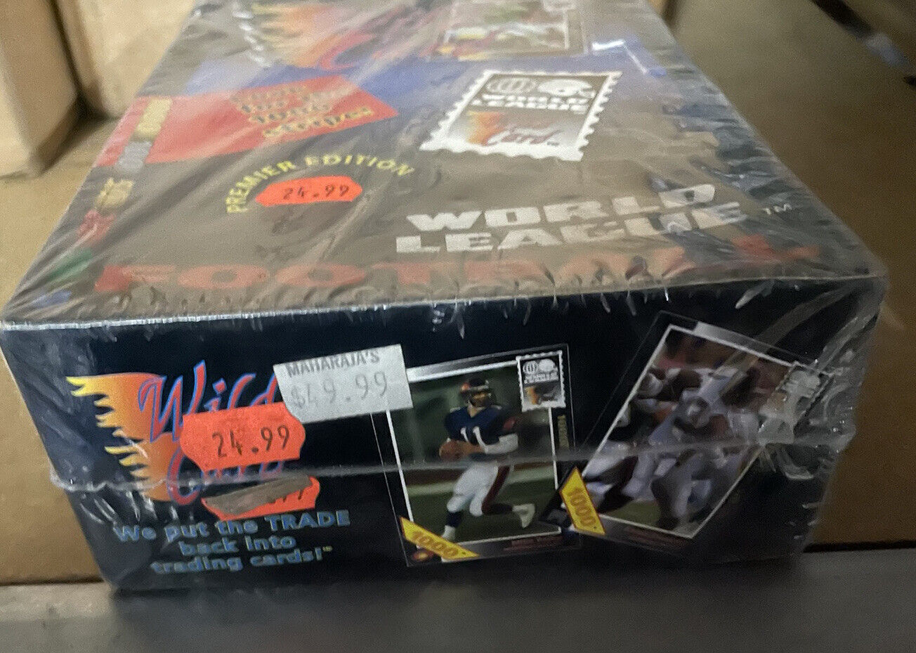 1992 Wild Card World League Football 36 Pack Wax Box scott mitchell rare vintage