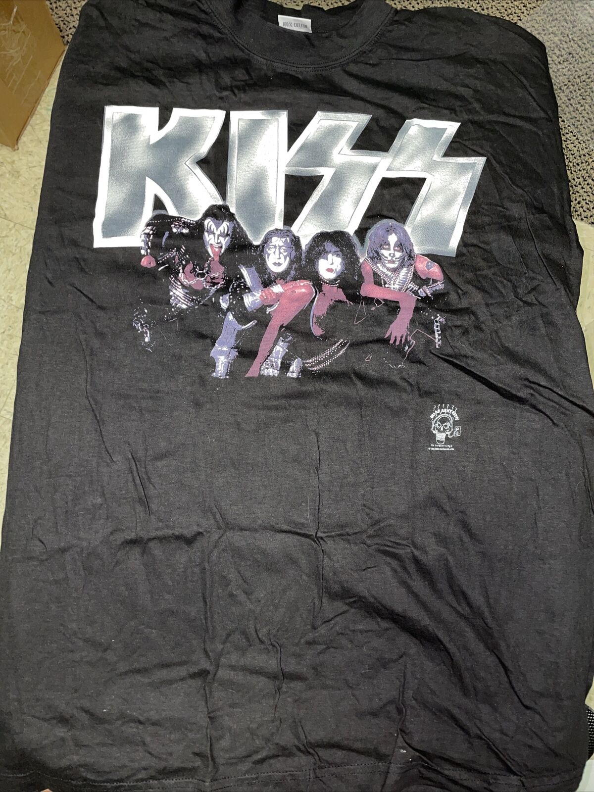 Vintage Rock T Shirt- Kiss Band Merchandise Concert Silver 1996 South west XL