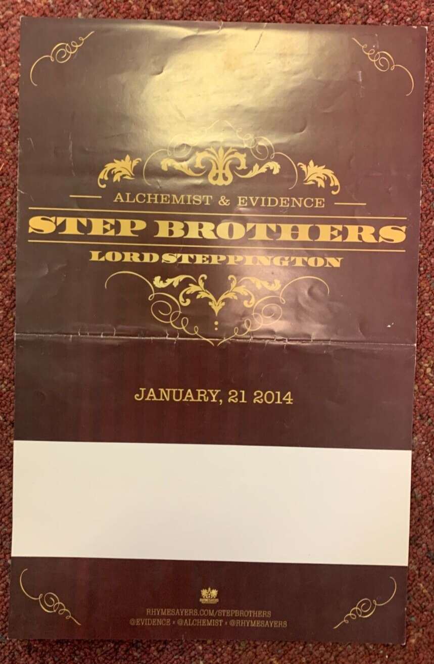 2014 Rhymesayers Promo Poster Step Brothers "Lord Steppington" Alchemist D/S