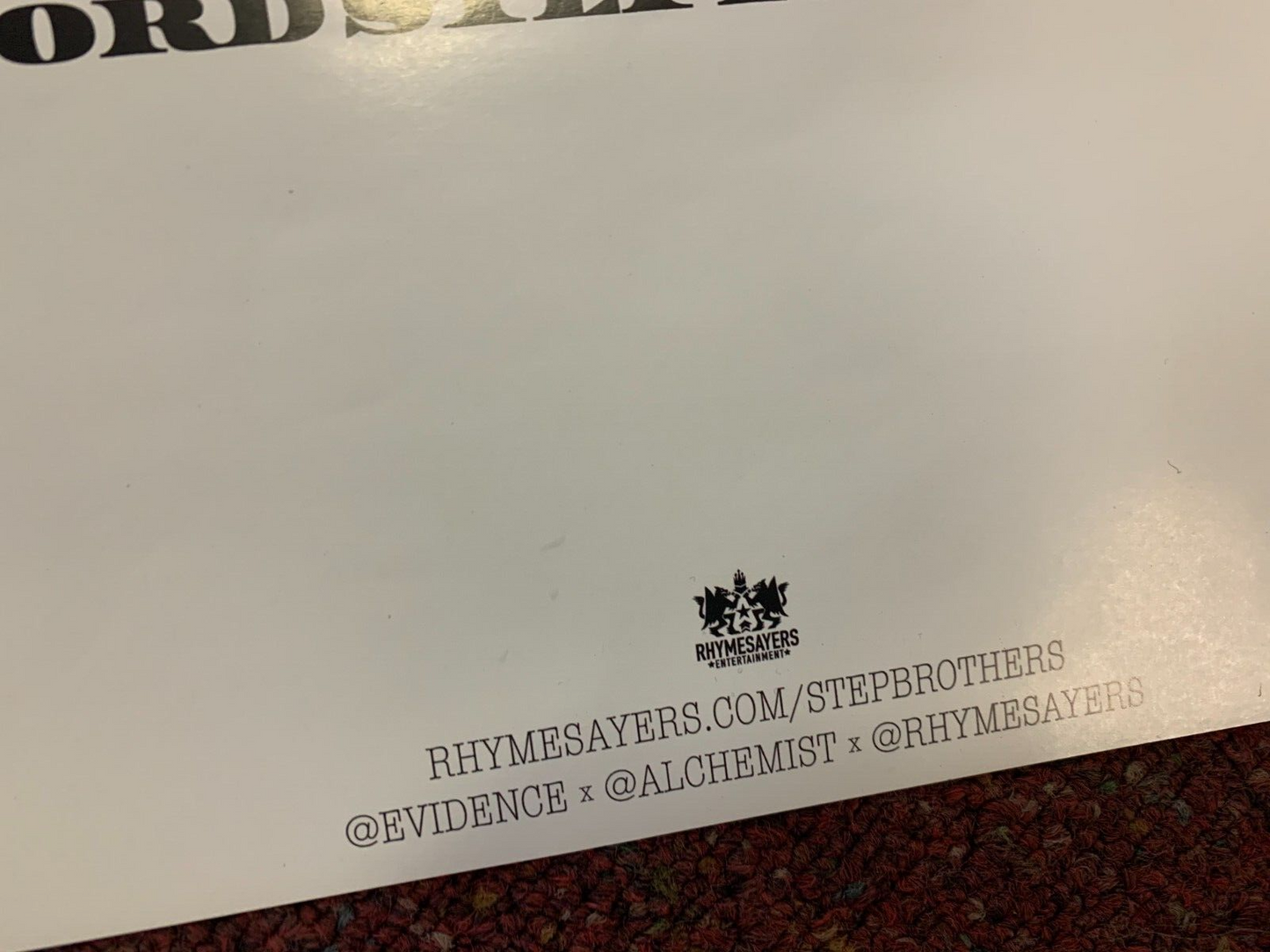 2014 Rhymesayers Promo Poster Step Brothers "Lord Steppington" Alchemist D/S