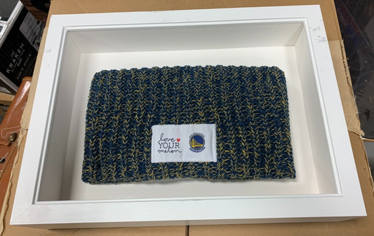 FRAMED Love Your Melon x Golden State Warriors Blue/Yellow Knit Beanie NBA Curry