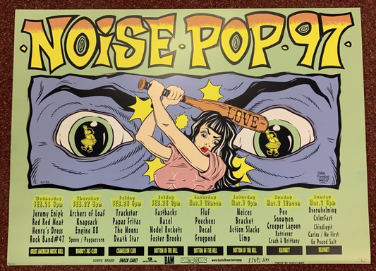 Alan Forbes - 1997 - Noise Pop Concert Poster S&N @ Great American Music Hall