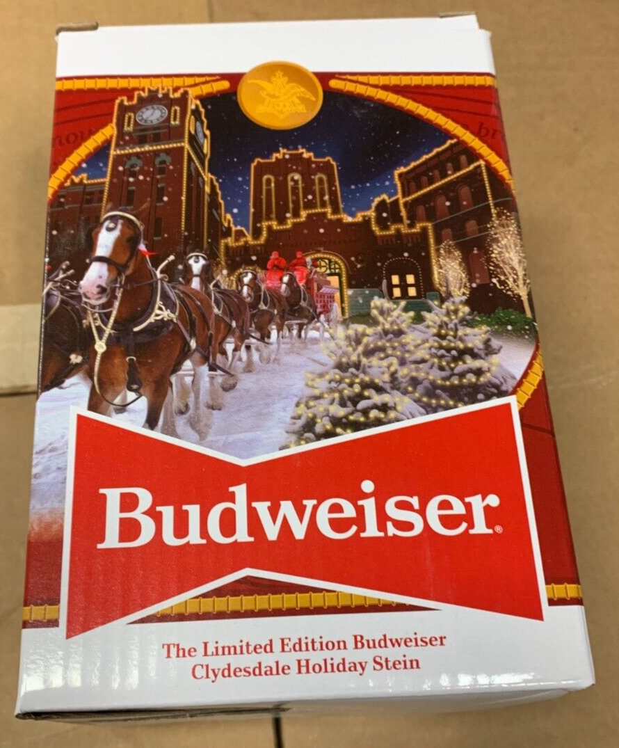 41st Anniversary Edition Budweiser Holiday Stein NIB w/ COA "Brewery Lights"