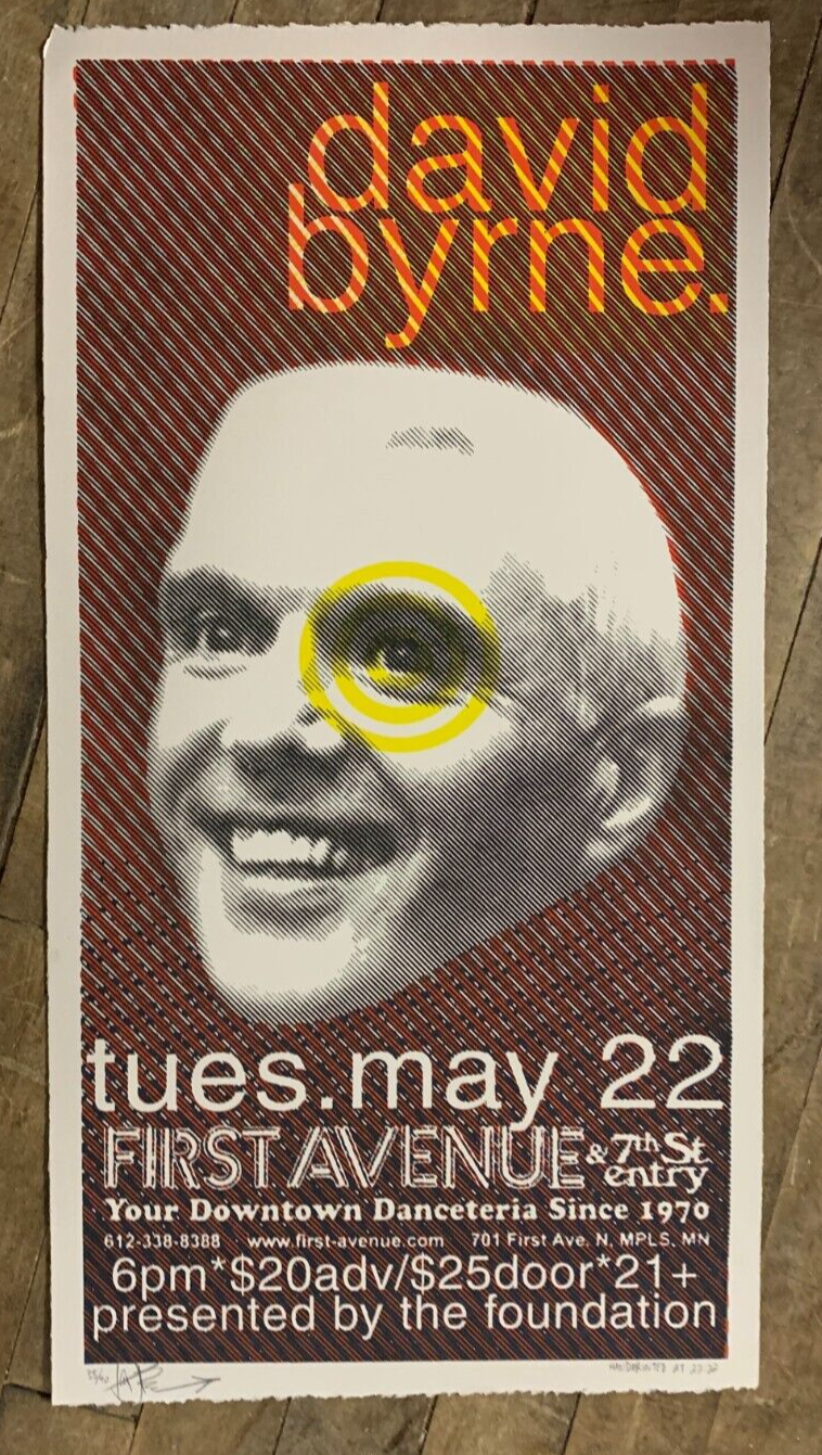 David Byrne Concert Poster @ First Avenue Minneapolis May 2001 S&N By Artist