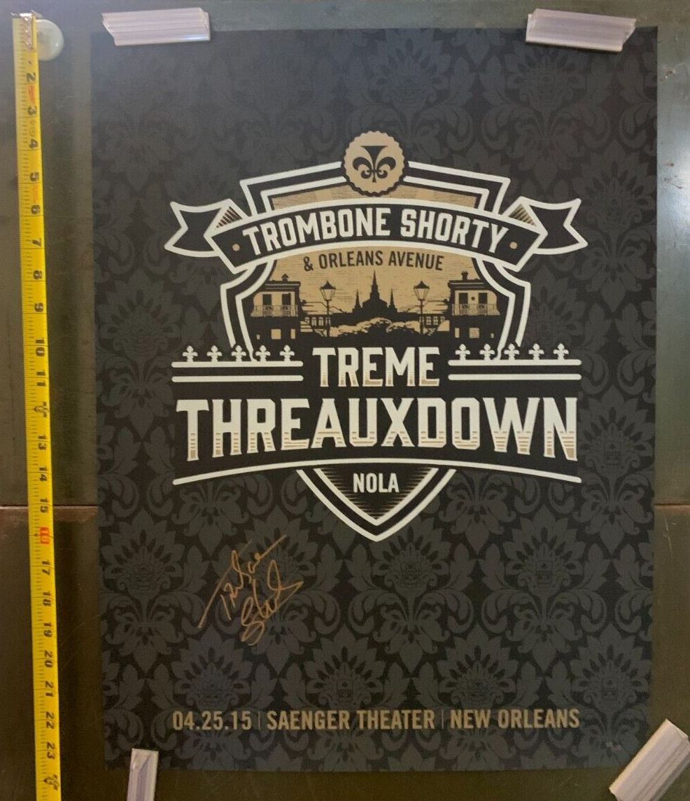 AUTOGRAPHED Trombone Shorty & Orleans Avenue "Treme Threauxdown" NOLA 2015 Jazz