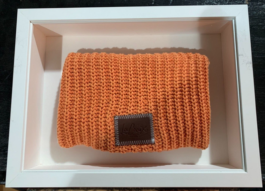 FRAMED - Love Your Melon Knit Beanie - La Croix Branded Leather Patch Orange