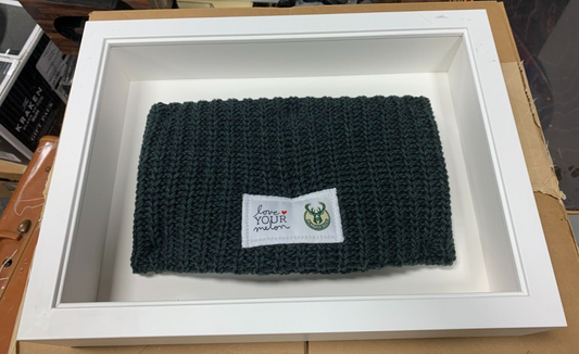 FRAMED Love Your Melon x Milwaukee Bucks Dark Green Knit Beanie NBA Basketball