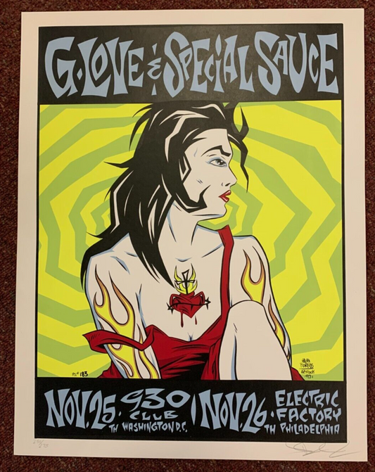 Alan Forbes - 1997 - G. Love & Special Sauce Concert Poster S&N Philly/D.C.