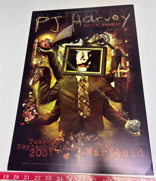 Craig Howell - 2001 - PJ Harvey Concert Poster @ The Warfield BGP San Francisco