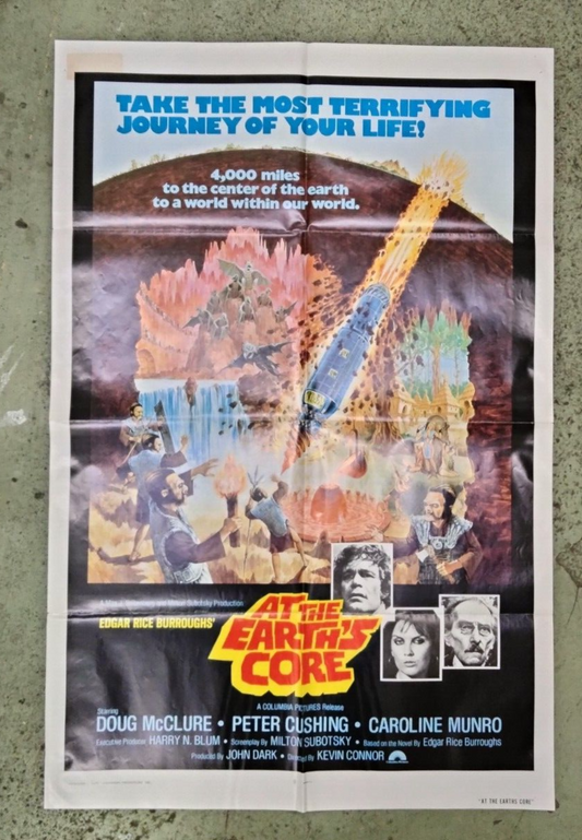 "At the Earth's Core" AIP 1976 One Sheet 27 X 41 Adventure Doug McClure RARE