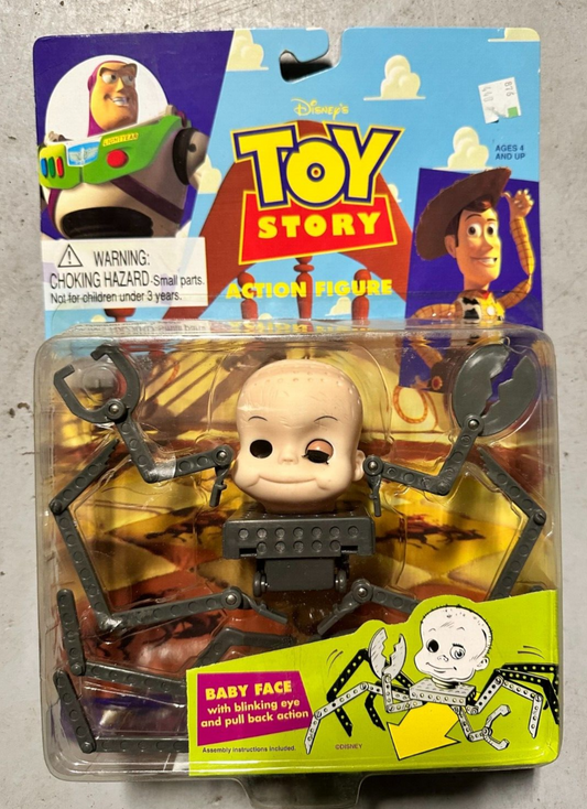 VINTAGE Toy Story Action Figure "Baby Face" Thinkway Disney Pixar Creepy