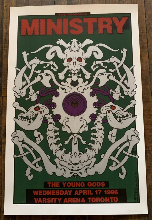 Adam Swinbourne - 1996 - Ministry Concert Poster S&N Artrock W/ The Young Gods