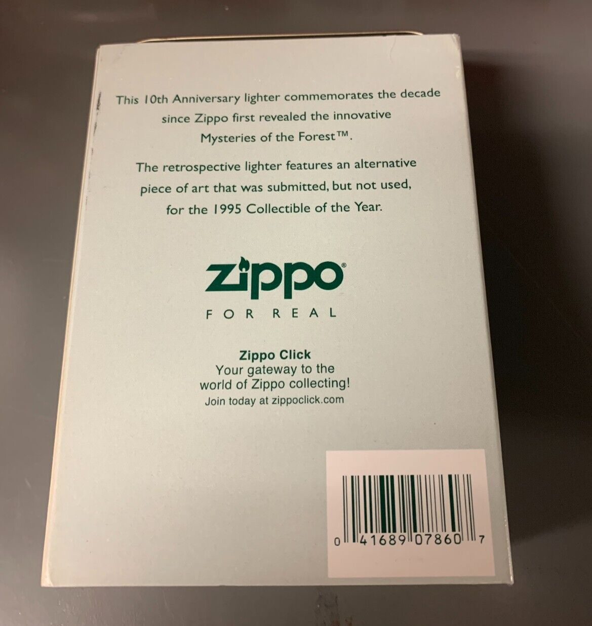 VINTAGE Zippo Boxed Set "Mysteries Of The Forest" 10th Anniversary Jaguar NIB