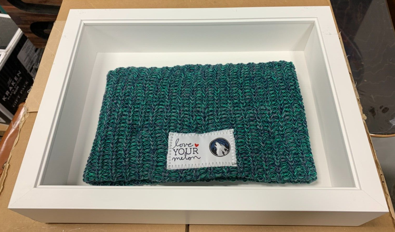 FRAMED Love Your Melon x Minnesota Timberwolves Green Knit Beanie Kevin Garnett