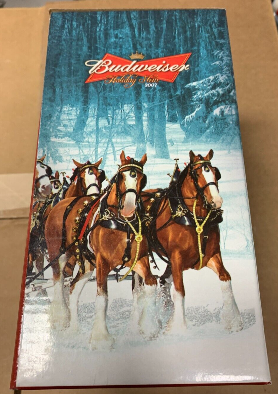 Budweiser 2007 Holiday Stein NIB w/ COA "Winters Calm" Clydesdales Christmas