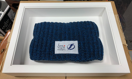 FRAMED Love Your Melon x Tampa Bay Lightning Blue Knit Beanie Hockey NHL