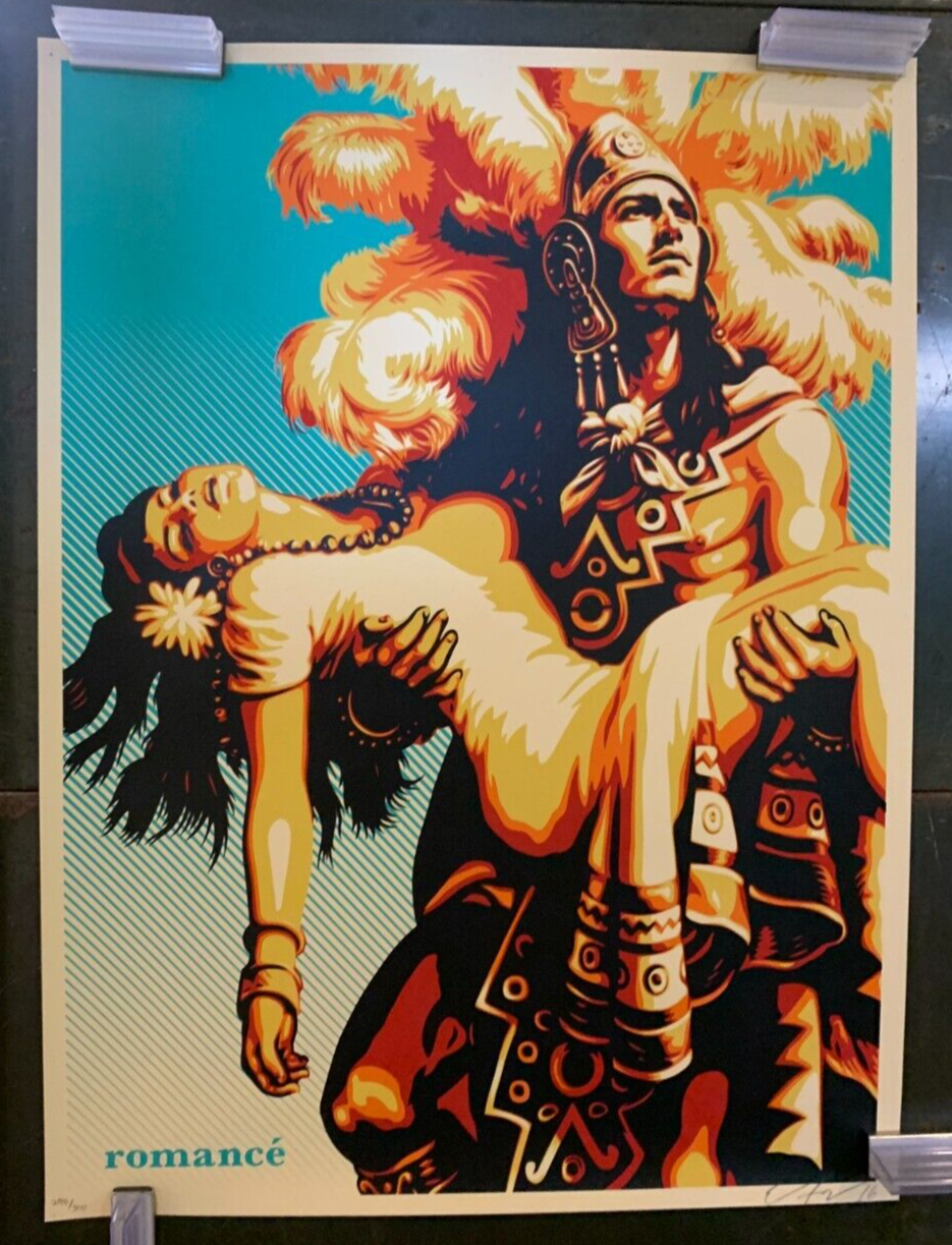 Ernesto Yerena - 2016 - Romance S&N Shepard Fairey Poster Print Mexico Aztec