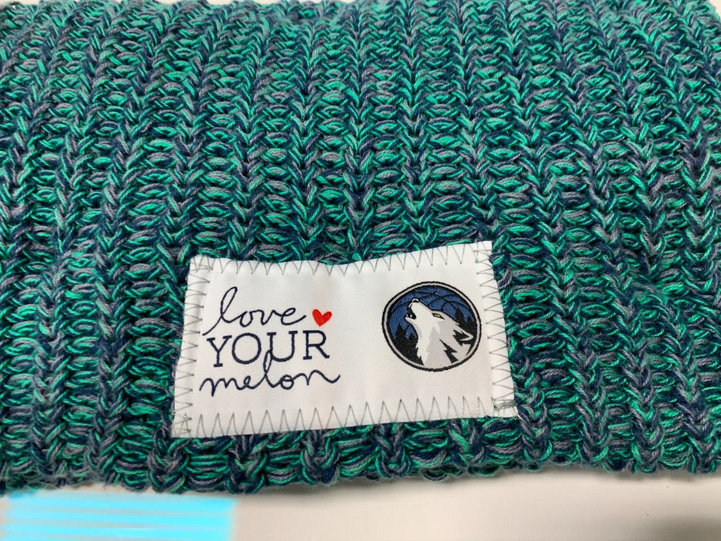 FRAMED Love Your Melon x Minnesota Timberwolves Green Knit Beanie Kevin Garnett