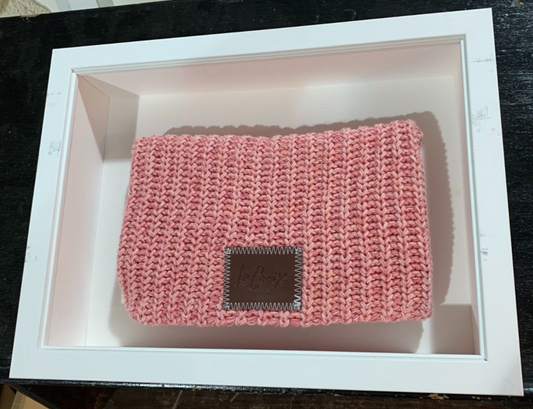 FRAMED Love Your Melon x La Croix Knit Beanie Light Red & White Sparkling Water