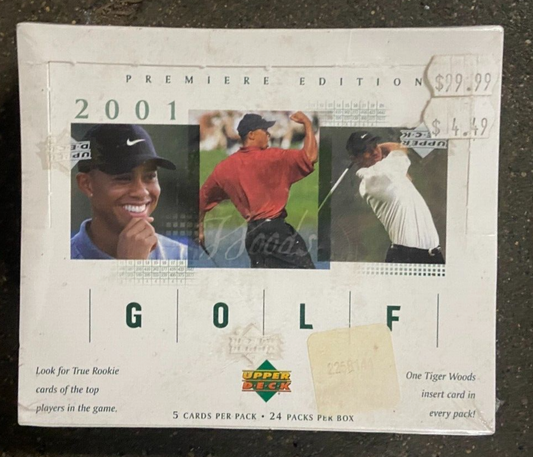 2001 Upper Deck Golf Cards Box Premiere Edition Tiger Woods SEALED