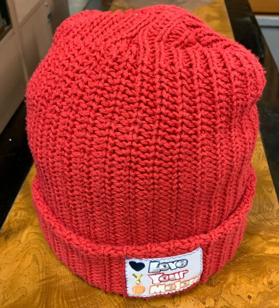 "Love Your Melon" Brand Prototype Knit Beanie Red W/ Early Prototype Patch