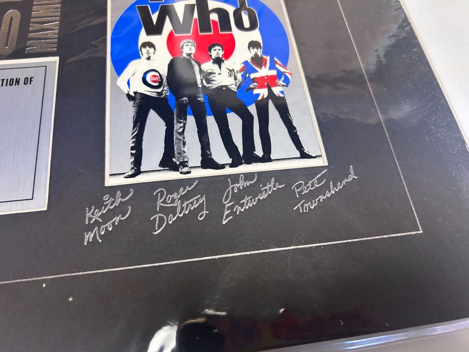 ART ROCK COLLECTIBLE The Who Rock N Roll Hall Of Fame Induction W/ COA 1990