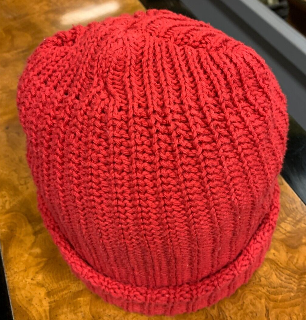 "Love Your Melon" Brand Prototype Knit Beanie Red W/ Early Prototype Patch