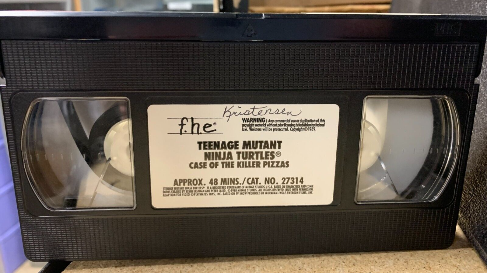 VINTAGE VHS TAPE Teenage Mutant Ninja Turtles: Case Of The Killer Pizzas 1989