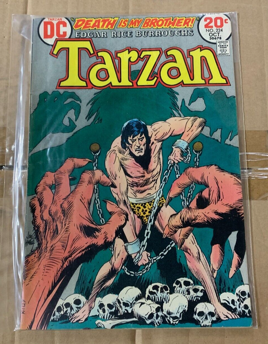 DC Comics "Tarzan" #224 (1972) Death Is My Brother! Joe Kubert Jungle Primitive