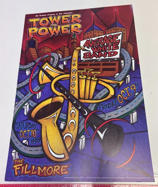 Chris Shaw - 1998 - Tower Of Power Concert Poster BGP @ Fillmore San Francisco