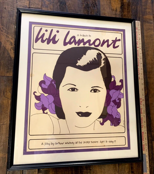VINTAGED FRAMED ART "A Tribute To Lili Lamont" By Penny Madden