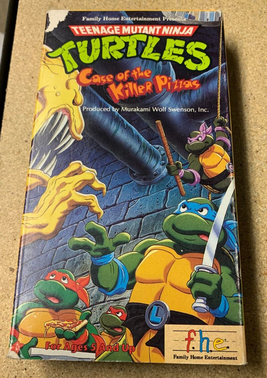 VINTAGE VHS TAPE Teenage Mutant Ninja Turtles: Case Of The Killer Pizzas 1989