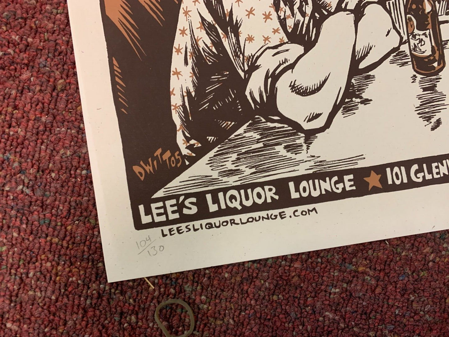 DWITT - 2005 - Wayne "The Train" Hancock Concert Poster S&N Lee's Liquor Lounge