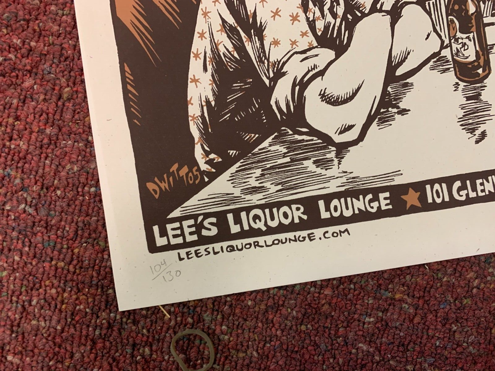 DWITT - 2005 - Wayne "The Train" Hancock Concert Poster S&N Lee's Liquor Lounge