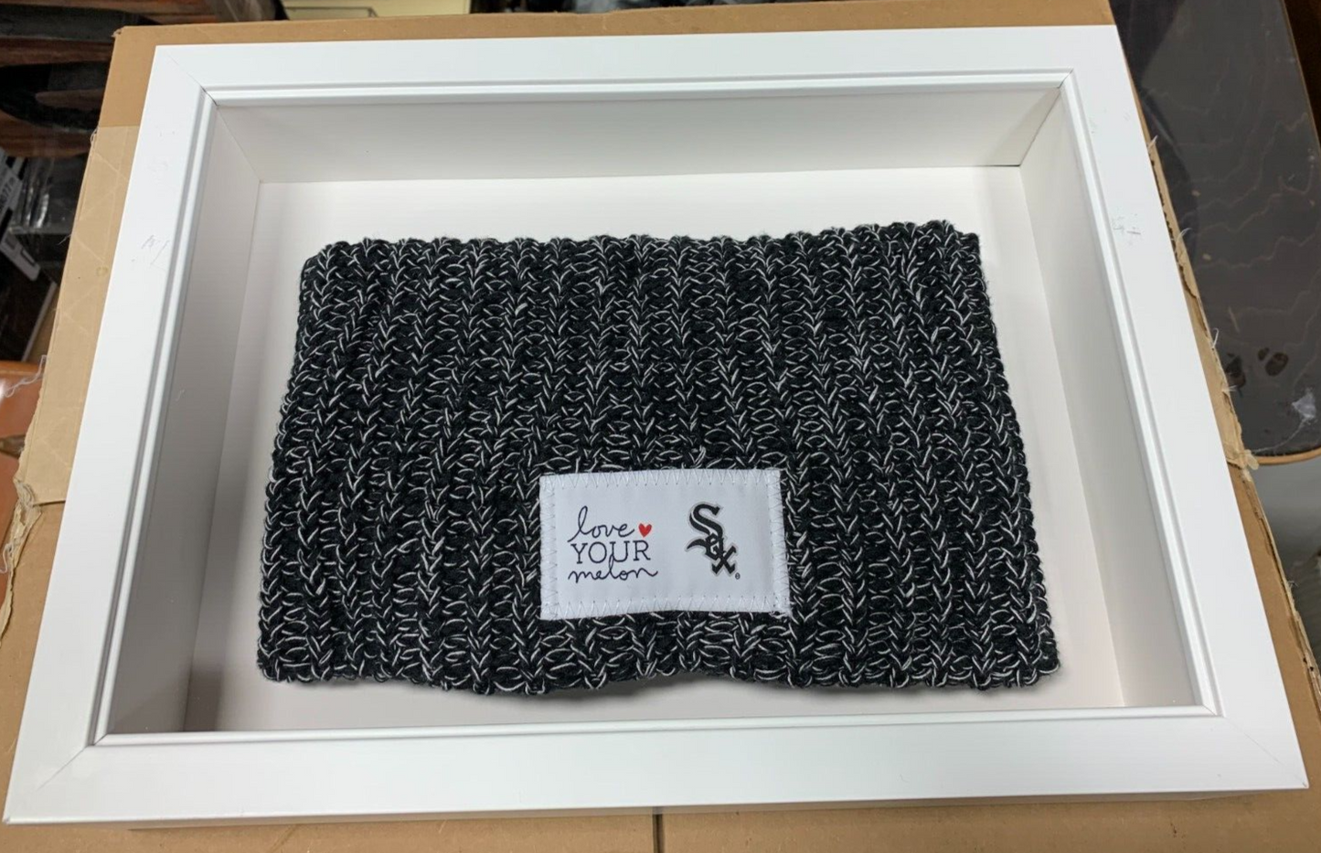 FRAMED Love Your Melon x Chicago White Sox Black & White Knit Beanie Baseball