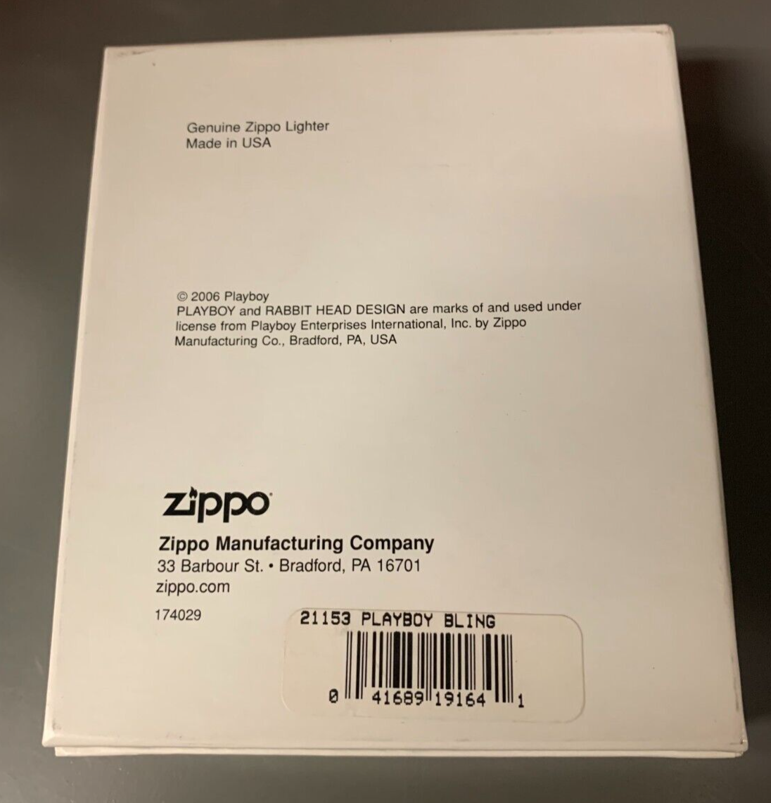 2006 Zippo Boxed Set "Playboy Bling" NIB Swarovski Crystals Limited Edition