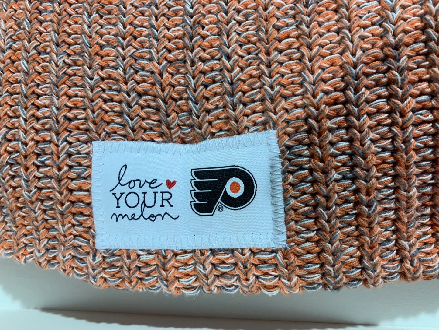 FRAMED Love Your Melon x Philadelphia Flyers Knit Beanie Orange Multi Hockey NHL