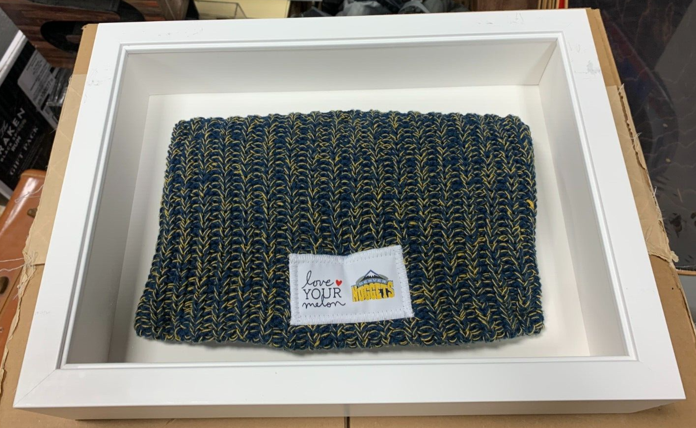 FRAMED Love Your Melon x Denver Nuggets Blue/Yellow Knit Beanie NBA Basketball